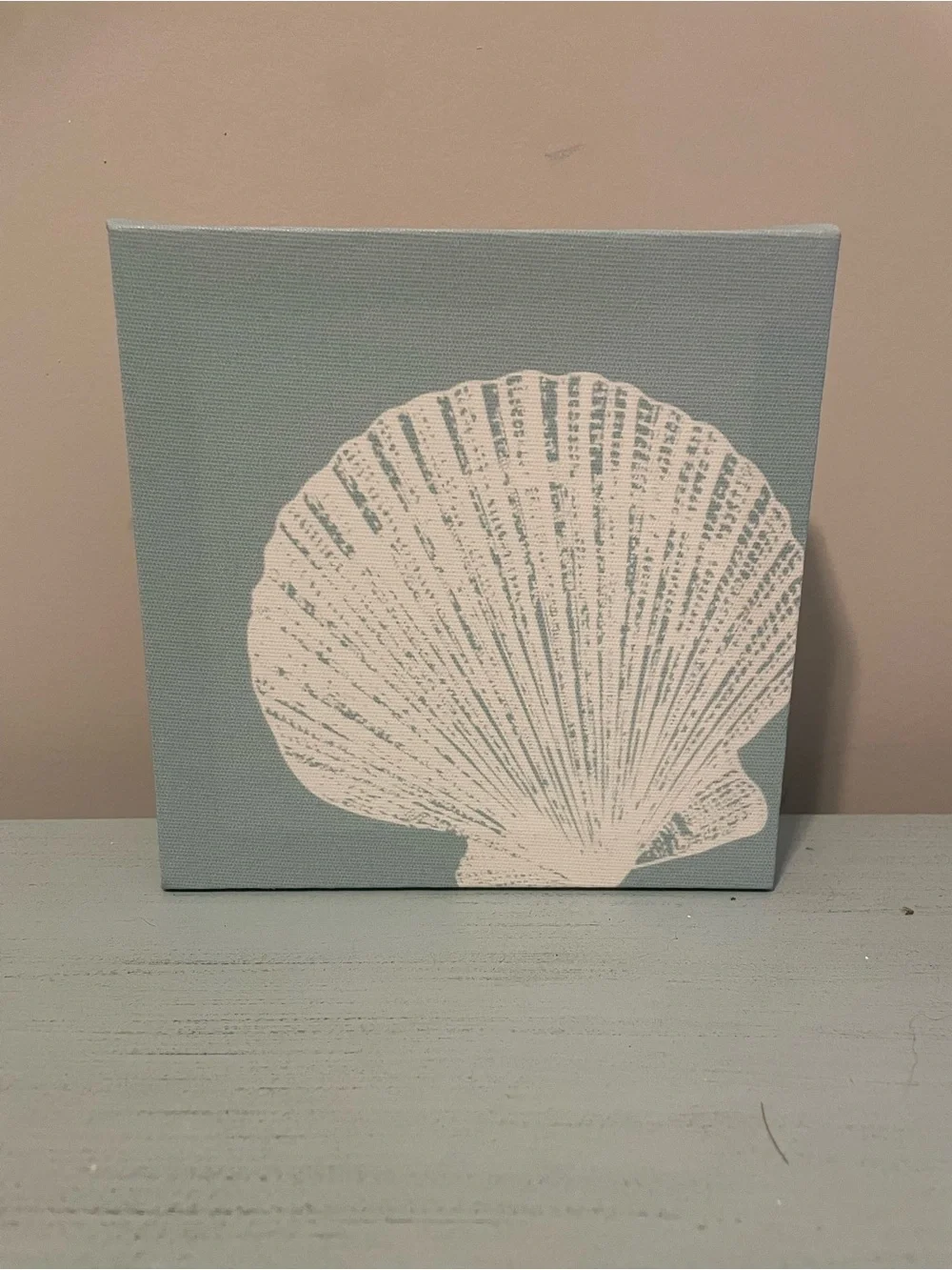 Coastal Sea Life Canvas Wall Art Set - Light Blue and White